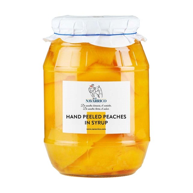 Brindisa peach halves in syrup 950g - British product