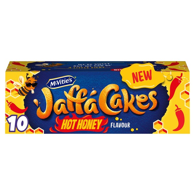 McVitie's Jaffa Cakes hot honey flavour 110g, imported from the UK