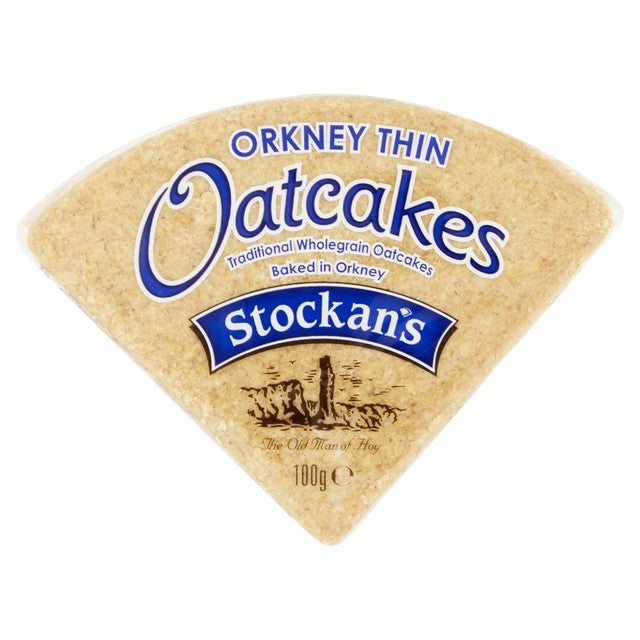 Stockan's thin triangular oatcakes 100g (British brand)