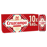 Cruzcampo Spanish Lager beer cans 10 x 440ml - British product