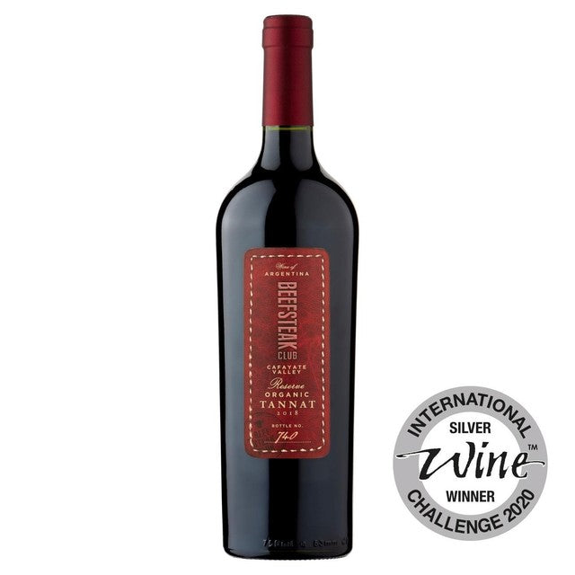 Beefsteak Club Reserve Organic Tannat red wine 75cl - British product