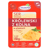 Mlekpol Krolewski cheese slices 150g, imported from the UK