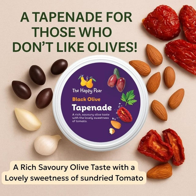 The Happy Pear black olive tapenade with capers 135g (British brand)