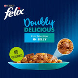 Felix Doubly Delicious fish selection in jelly cat food 12x85g - British product