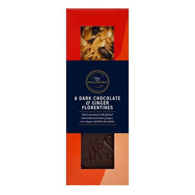 M&S M&S Dark Chocolate & Ginger Florentines Biscuits 170g- Buy online at McGrocer