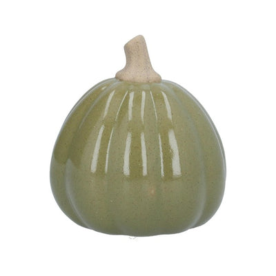 M&S Gisela Graham Green Earthenware Squash Ornament Autumn Halloween Home Decor- Buy online at McGrocer