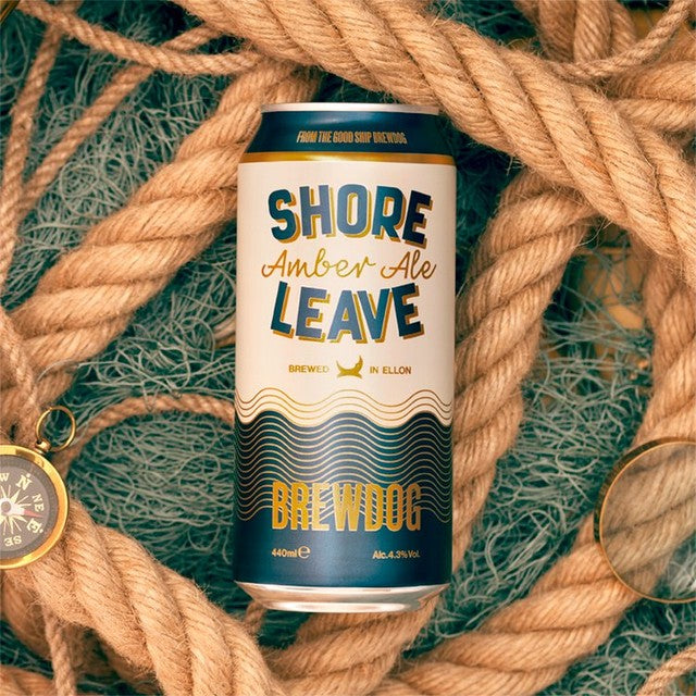 BrewDog Shore Leave Amber Ale, 4 x 440 ml Dosen – Britisches Produkt