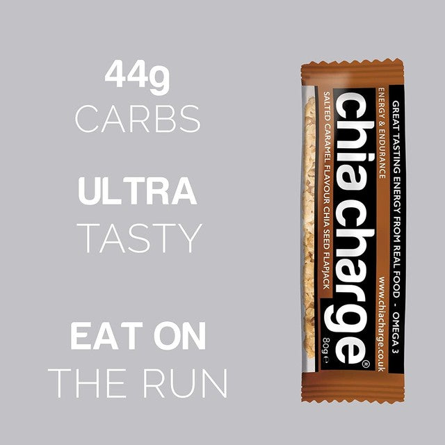 Chia Charge salted caramel chia seed flapjack 80g - British product