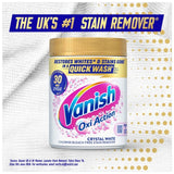 Vanish Oxi Action Crystal White stain remover powder tub, UK version