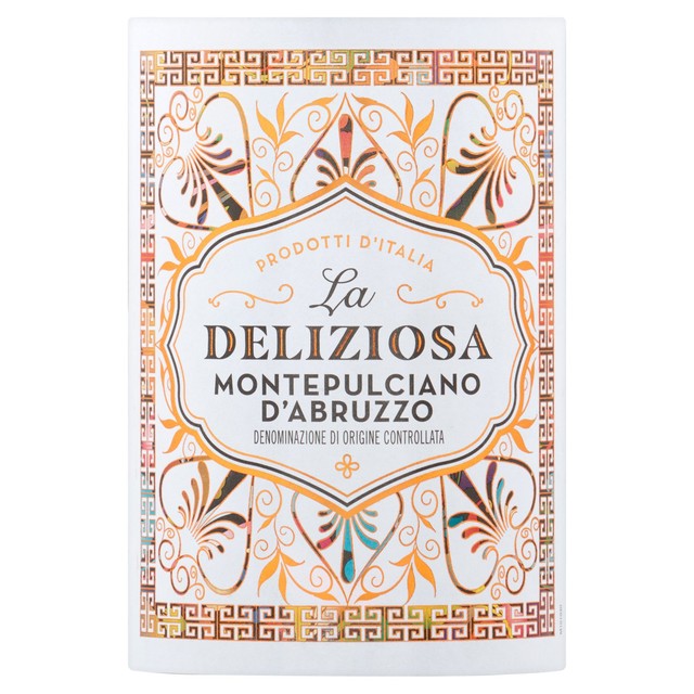 La Deliziosa red wine Montepulciano d'Abruzzo 75cl, UK version