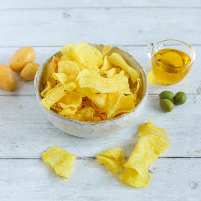 Jasper's Organic potato crisps with extra virgin olive oil 100g, UK version
