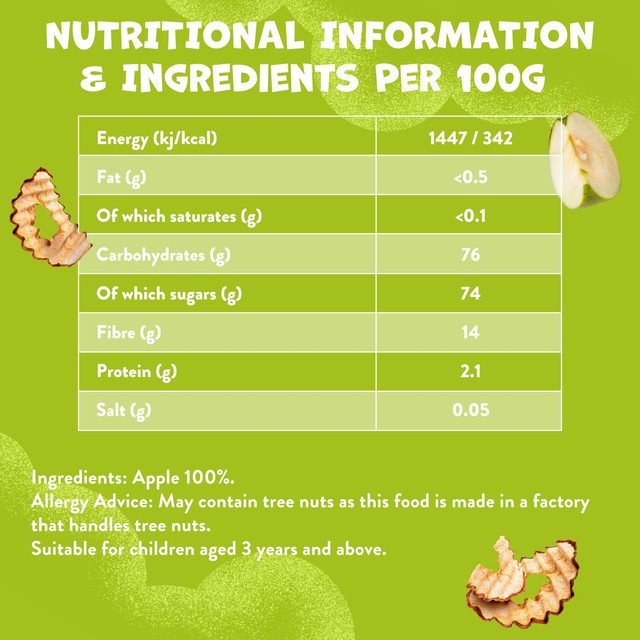 Goodies organic apple chips dried slices UK version