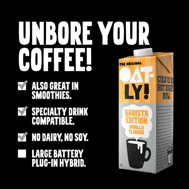 Oatly Barista Vanilla oat milk drink 1L (British brand)