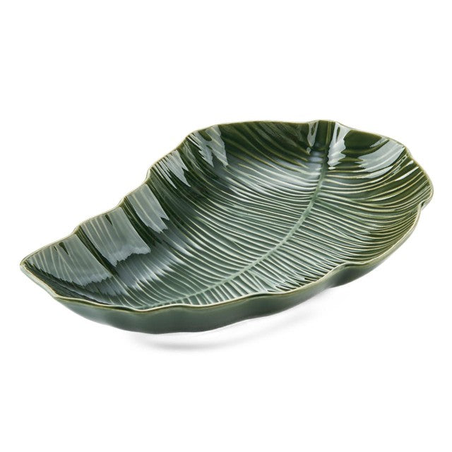 Mikasa Jardin Stoneware Leaf Serving Dish 30cm, imported from the UK