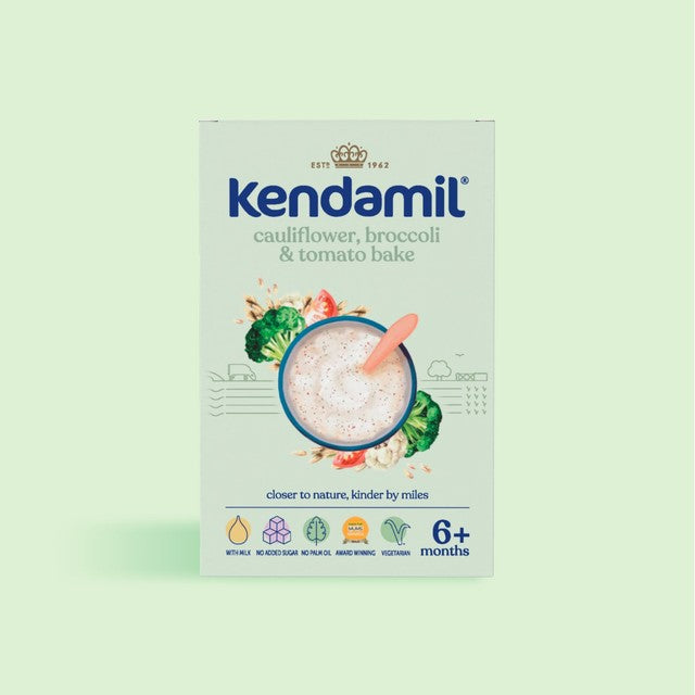Kendamil cauliflower broccoli tomato baby cereal 150g, UK version