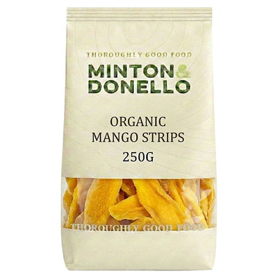 M&S Minton & Donello Organic Mango Strips Dried Fruit Snack 250g- Buy online at McGrocer