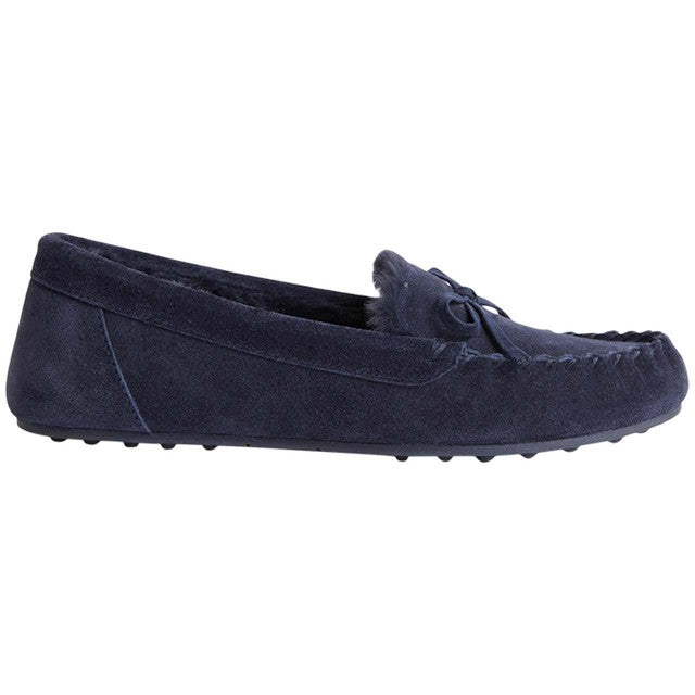M&S suede moccasin slippers Midnight Navy size 3, imported from the UK