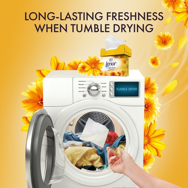 Lenor Fabric Tumble Dryer Sheets Summer Breeze 34 Sheets, UK version