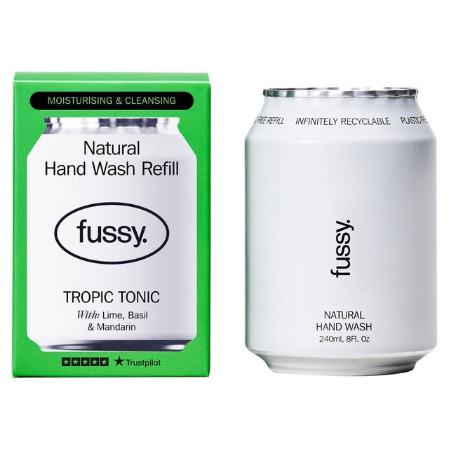 Fussy natural hand wash refill Tropic Tonic - British product