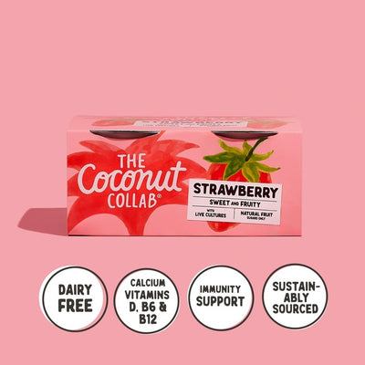 M&S Coconut Collab Erdbeer-Kokosnuss-Joghurt Milcheiweißfreier Joghurt Multipackung 4 x 90g – Jetzt bei McGrocer online kaufen