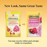 Twinings Cranberry & Raspberry fruit infusion tea 20 tea bags (British brand)
