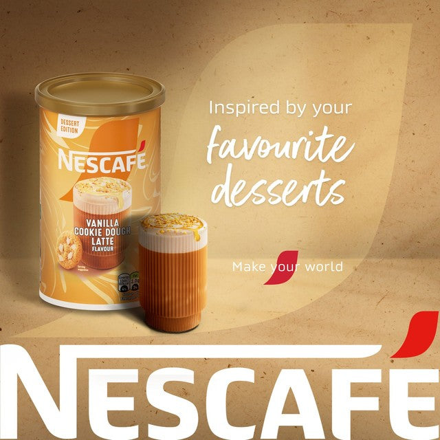 Nescafe Latte Vanilla Cookie Dough 260g, imported from the UK