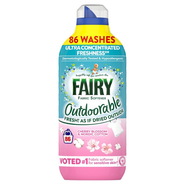 Fairy fabric conditioner cherry blossom nordic cotton 86 wash - British product