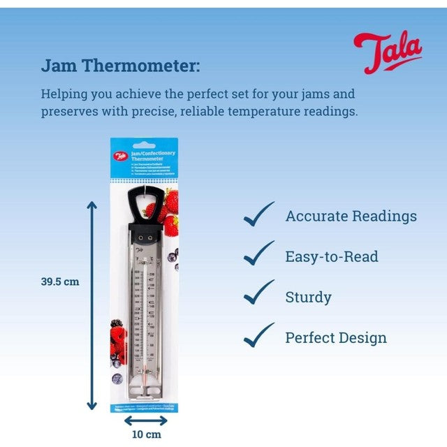 Tala jam and confectionery thermometer easy read 39.5x10x2.5cm (British brand)