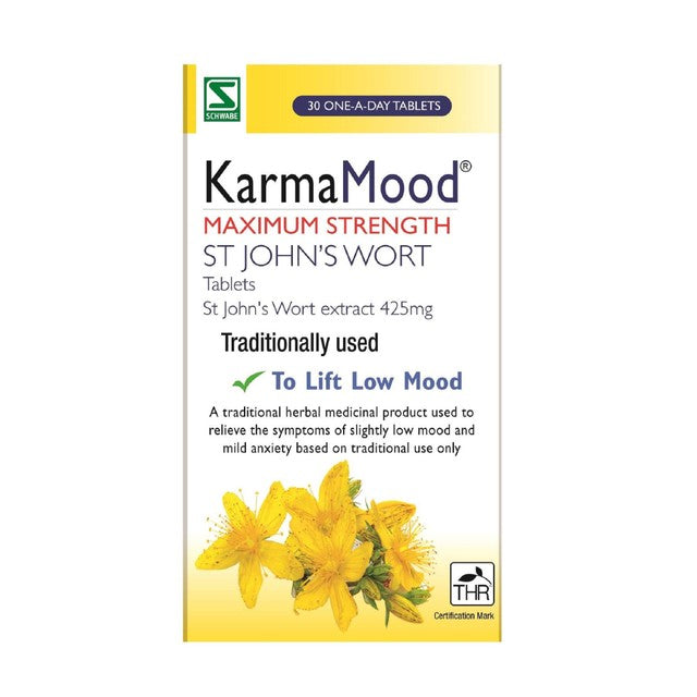 Schwabe Pharma KarmaMood Maximum Strength St John's Wort tablets 425mg, UK version