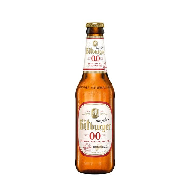 Bitburger Premium Pils 0.0% non-alcoholic beer 6x330ml - British product