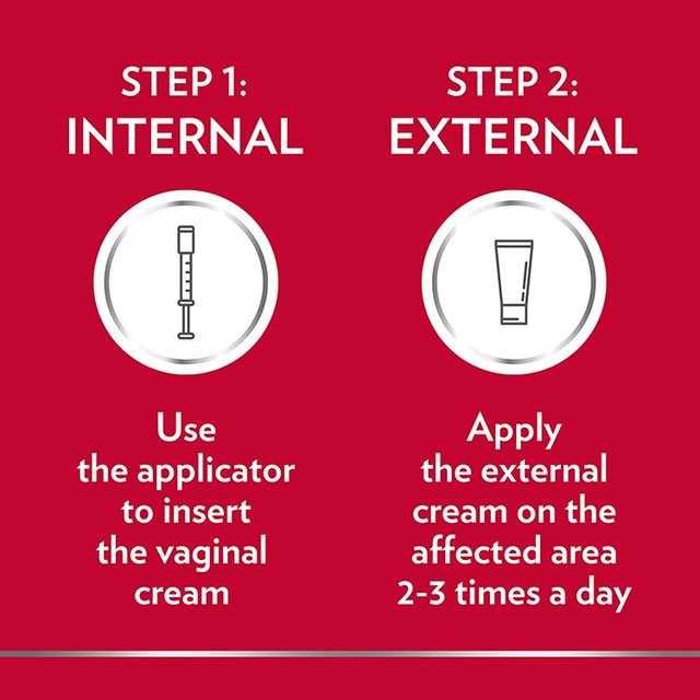 Canesten thrush internal and external cream combi 5g and 10g - British product
