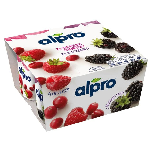 Alpro mixed berries yoghurt alternative 4x125g - British product