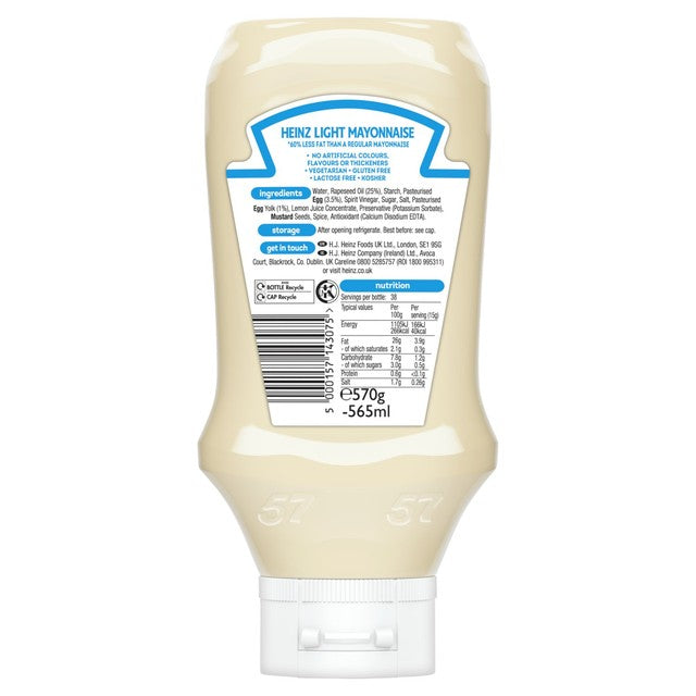 Heinz light mayonnaise 570g - British product