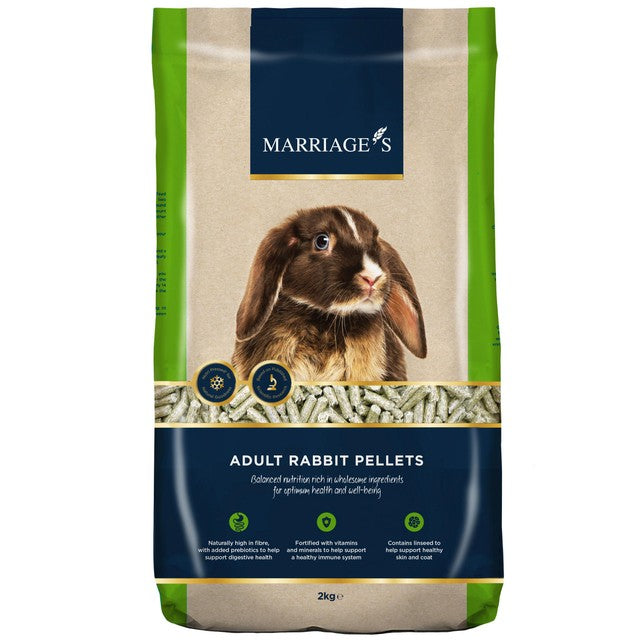 Marriages adult rabbit pellets 2kg, imported from the UK