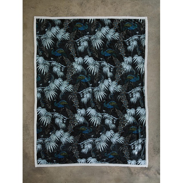 Deyongs Peacock Teal Sherpa Heated Throw 140cm x 180cm - British product