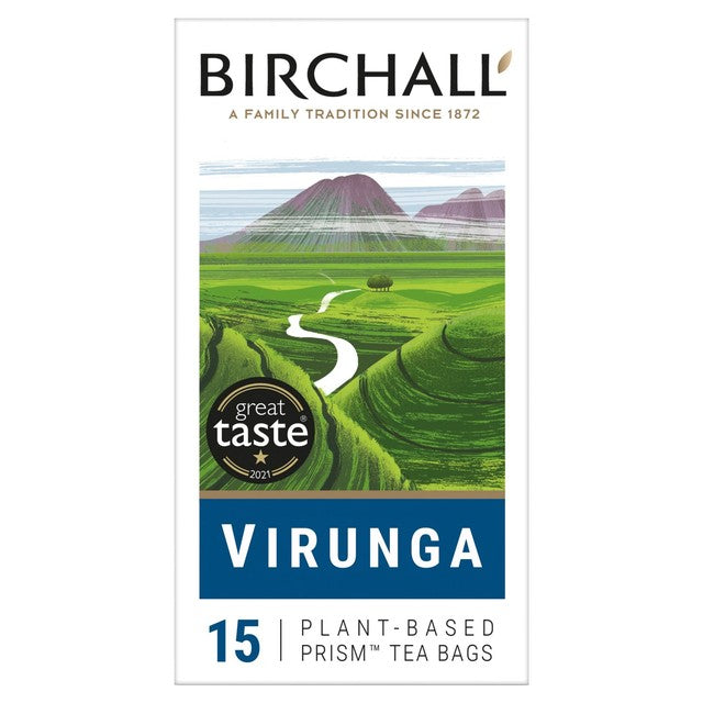 Birchall Virunga Afternoon Tea 15 Prism Tea Bags - British product