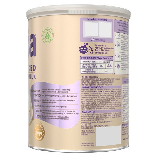SMA Advanced 2 follow-on milk powder 800g (British brand)