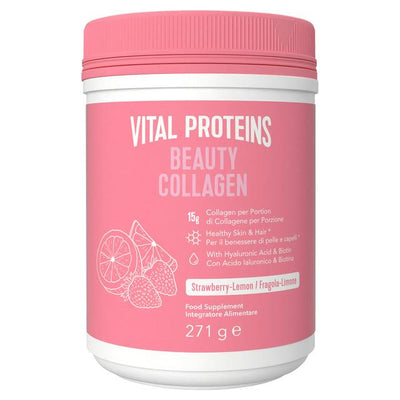 Sainsburys Vital Proteins Beauty Collagen Powder Jordbær sitronsmak Tub 271g - Kjøp online hos McGrocer