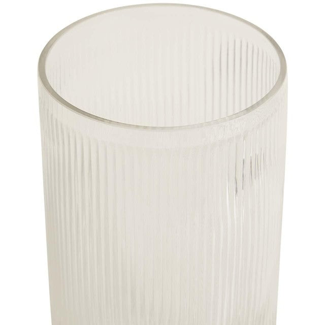 M&S Collection glass ribbed vase with 27 cm height, imported from the UK