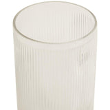 M&S Collection glass ribbed vase with 27 cm height, imported from the UK