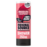Original Source rhubarb & raspberry shower gel 250ml, imported from the UK
