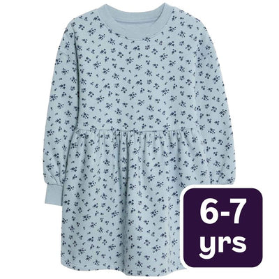 M&S Kleines Blumenmuster Marineblaues Mädchenkleid 6-7 Jahre