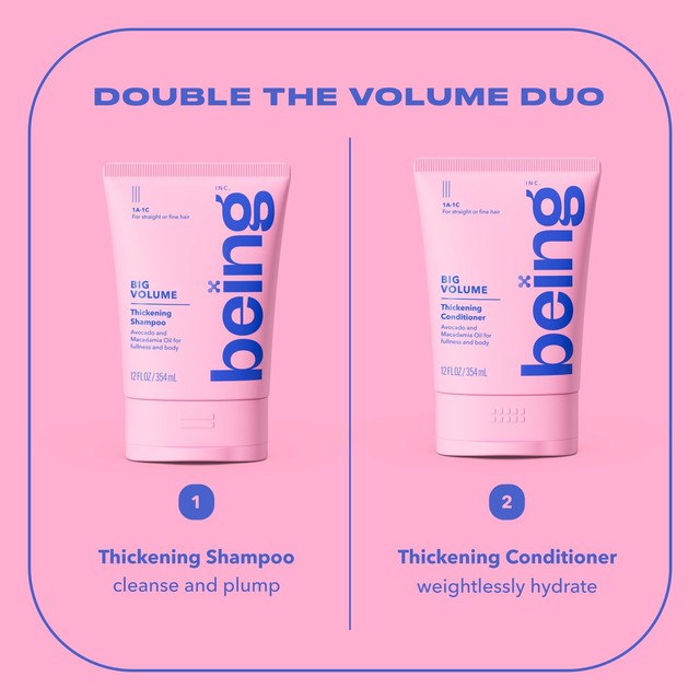 Being BIG VOLUME Volumising Shampoo for fine hair, UK version