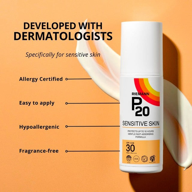 Riemann P20 Sensitive SPF 30 sun cream 100ml, imported from the UK