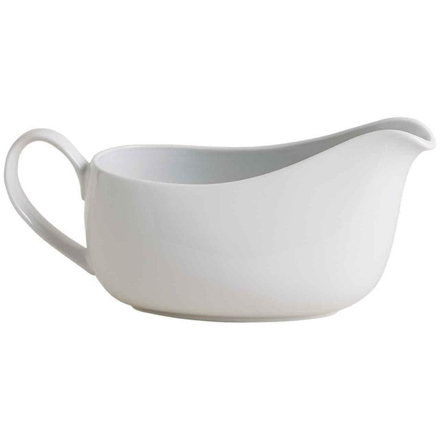 M&S Maxim gravy boat in white porcelain, imported from the UK