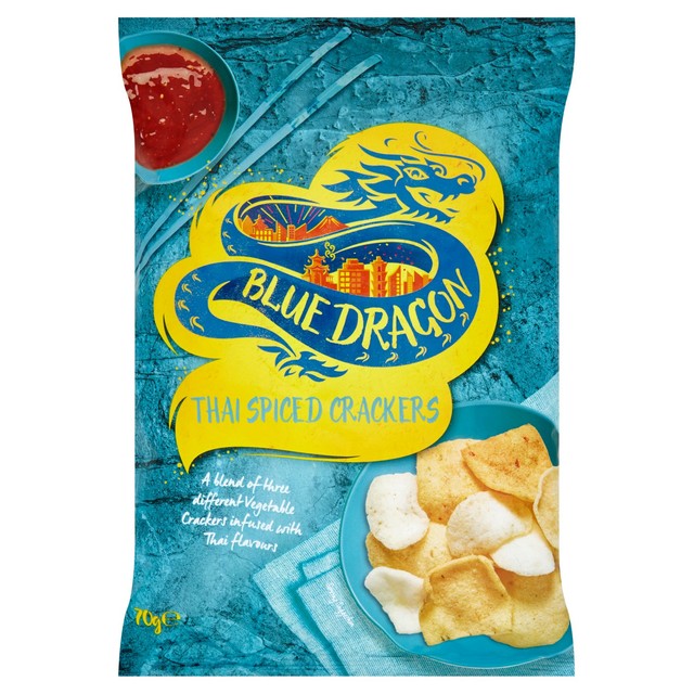 Blue Dragon Thai Spiced Vegetable Crackers 70g - British product