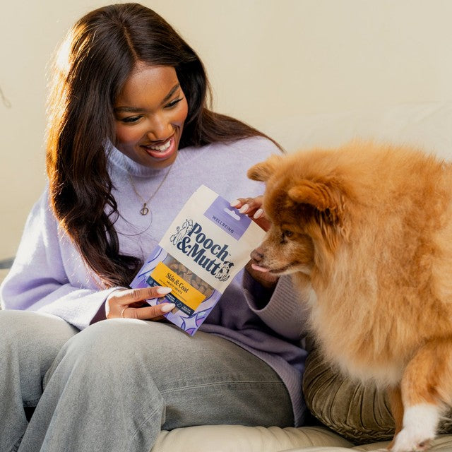Pooch & Mutt shrimp and coconut dog treats 120g, imported from the UK