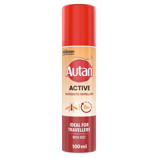 Autan Active 15% DEET aerosol spray insect repellent 100ml - British product