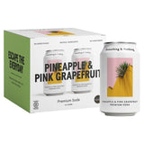 Something & Nothing Pineapple & Pink Grapefruit Premium Soda cans, imported from the UK