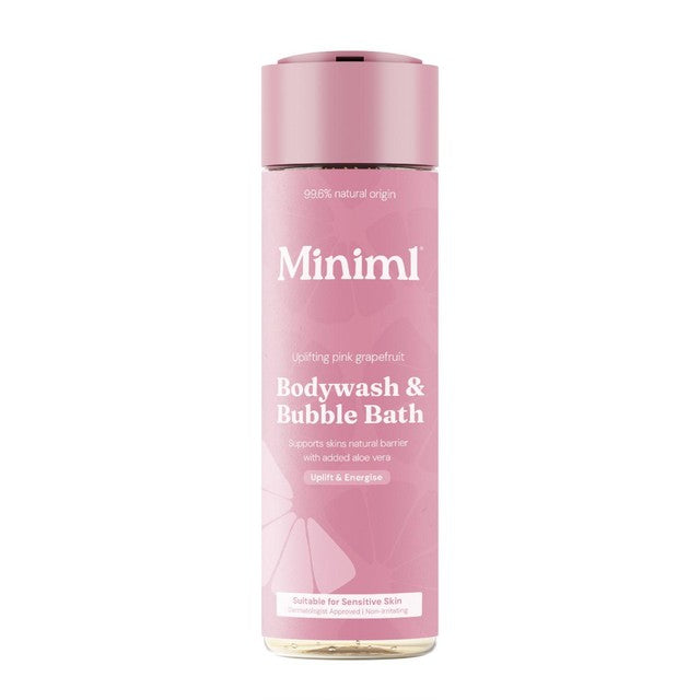 Miniml Body Wash and Bubble Bath Uplifting Pink Grapefruit (British brand)